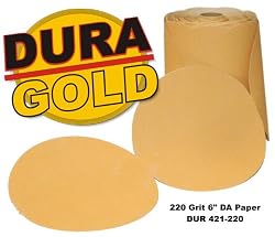 220 Grit DURA-GOLD 6" PSA Disc DA Sander Sandpaper Roll