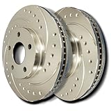 09-10 Subaru Impreza (WRX Exc Sti Models) Rear Cross Drilled and Slotted Rotors by SP Performance Rotors