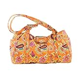 Tangerine Coventry Saddle Quilted Handbag by Victorian Heart