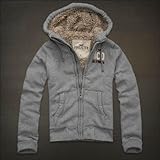 Hollister Co. ホリスター メンズ パーカー アウター ジャケット [グレー/ボア付] 並行輸入品