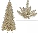 6.5' Pre-Lit Slim Champagne Ashley Spruce Tinsel Christmas Tree - Clear Lights