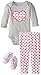 BON BEBE Baby Girls' 3 Piece Set with Bodysuit, Bib & Sneakers