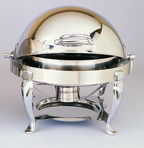 6 Qt. Round Roll-Top Chafer, S.S.