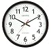 Geneva 14-Inch Electric Quartz Wall Clock, Black