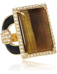 Rachel Zoe "Crystal Barrel" Square Ring, Size 7