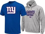New York Giants Royal T-Shirt and Steel Hooded Sweatshirt Combo Pack
