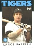 1986 Topps # 740 Lance Parrish Detroit Tigers Baseball Card