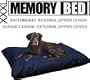 JUMBO XXXL EXTRA LARGE ORTHOPEDIC 58"X50" HEAVY DUTY MEMORY PET DOG BED with 2 layer of covers