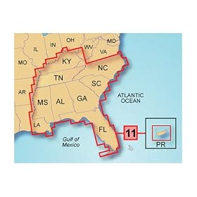 Garmin US TOPO! 100K Topographical Maps of United States Southeast Region and Puerto Rico (microSD/SD Card)
