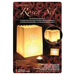 Luminaria Dekolicht-T�ten "Motiv Rose" 6 kleine T�ten