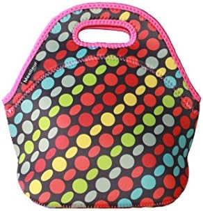 BEST Neoprene Lunch Tote Bag, Heavy Duty Zipper- Thick Material - Waterproof Handbag *** GREAT*** For Kids And Adults Bring Healthy Food From Home Save Money [11"x 11"x 5.5"] ( Candy)