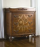 Green Frog Art Old World 3 Drawer Dresser with Removable Changing Top