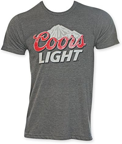 Coors Light Mountains Logo Men's Grey T-Shirt Large Gray