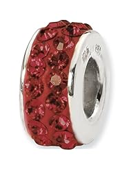 Reflection Beads Silver Maroon Double Row Colorful Bead MADE WITH SWAROVSKI ELEMENTS