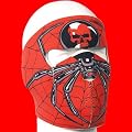 Neoprene Spider & Skull Motorcycle Face Mask Facemask