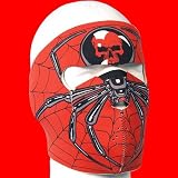 Neoprene Spider & Skull Motorcycle Face Mask Facemask