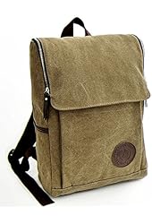 Vintage Canvas Backpack - Casual School College Rucksack / Shoulder Bag - Fit 14.1 Inch Laptop