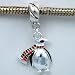 Penguin Christmas Silver Plated Dangle Charm