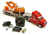 1:32 Transporter Semi Excavator Flatbed Electric RTR RC Remote Control Truck (Color May Vary) 1:32 Transporter Semi Excavator Flatbed Electric RTR RC Remote Control Truck (Color May Vary)