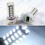 H16 White LED Bulbs 68-SMD Super Bright DRL Fog Lights (A Pair)