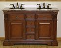 55" Bathroom Furniture Baltic Brown Granite Top Single Sink Vanity Cabinet 181BB