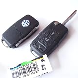 New 3 Buttons Flip Remote Key Shell Car Case For VW Volkswagen Jetta Passat No Chips Inside FCC:1JO 959 753 DJ/9259-55