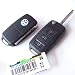New 3 Buttons Flip Remote Key Shell Car Case For VW Volkswagen Jetta Passat No Chips Inside FCC:1JO 959 753 DJ/9259-55