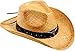 TAUT Unisex Woven Straw Ranch Cowboy Hat with Shapeable Brim Bull_Beige