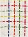 100% Cotton Jacquard White and Colorful Stripes Dishtowel 18" X 28" Set / 6