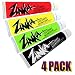 Zinka Colored Sunblock Zinc Waterproof Nosecoat 4 Pack Bundle .6oz Tube - Rasta