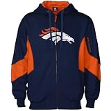Denver Broncos Navy Blue Crowd Favorite Full Zip Hoody Sweatshirt