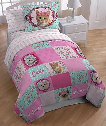 Princess Kitty Kitty Puppy 86x81 Reversible Full/Queen Comforter by Princess Kitty