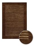 Chandra Rugs Antara Contemporary Wool Area Rug 111 Brown 79 Round