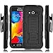 Star Armor Holster Cases Compatible for Galaxy Avant, Dual Layers Kickstand Phone Cover with and Locking Belt Clip (Black)