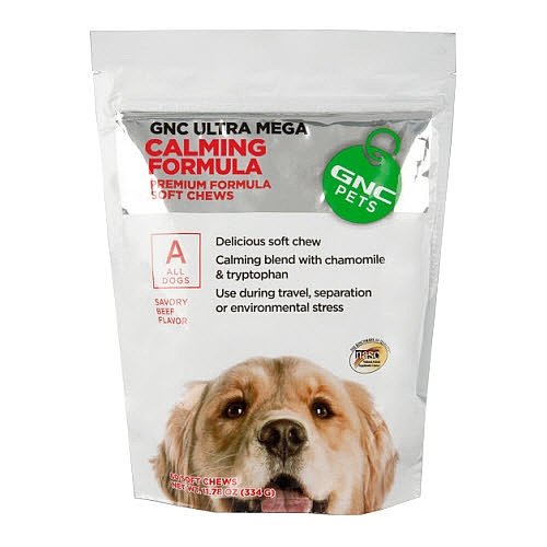 GNC Pets Ultra Mega Calming Formula for All Dogs - Beef Flavor 60 Soft Chews