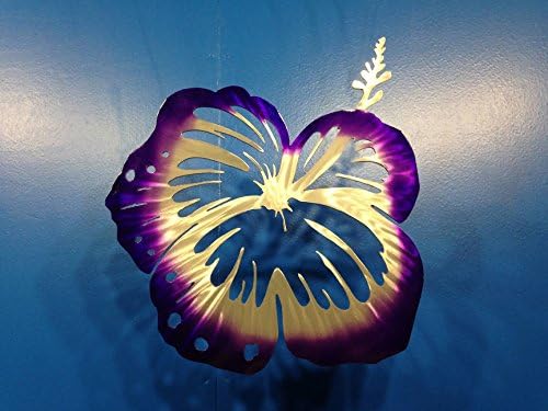 The Metal Edge Hibiscus Flower- Candy Purple- Powder coat 12"w X 12"h