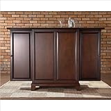 IMAGE OF Crosley Furniture Newport Expandable Bar Cabinet in Vintage Mahogany Finish