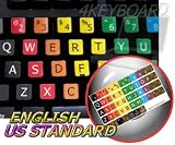 LEARNING LARGE LETTERING ENGLISH COLORED KEYBOARD STICKERS