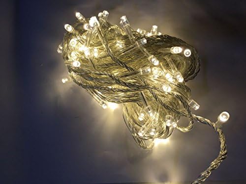 Ali Huang 10M 100 LED String Fairy Light for Wedding Christmas and Party with Tail Plug