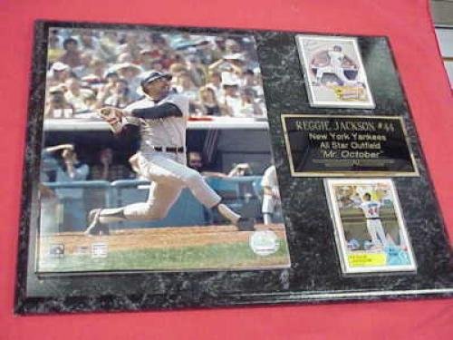 Yankees Reggie Jackson 2 Card Collector Plaque
