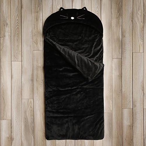 Aurora Home Plush Faux Fur Large Durable Polyester 27"W x 59"L Sleeping Bag for Boys and Girls- Cat