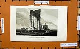 1811 View Remains Tynemouth Priory Northumberland