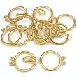 2 Strand Hook & Eye Clasp Gold Plated 21mm Approx 6