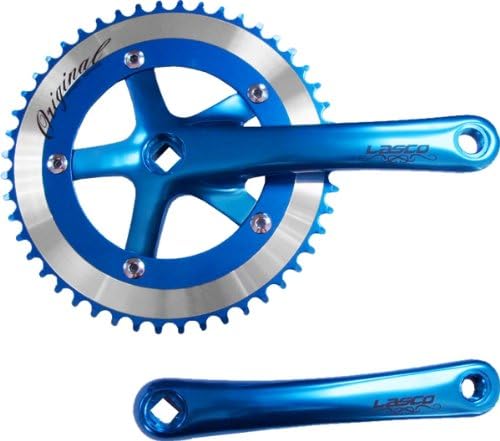 NEW Single Chain Ring Crank 1/8" 48T CNC Round X 170mm Anodized Blue