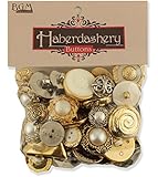 Buttons Galore Haberdashery Button, Gold/Silver, Pack of 100