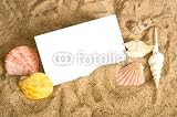 Wallmonkeys Peel and Stick Wall Decals - Notecard on Beach - Removable Graphic