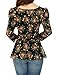 Allegra K Woman Printed Tunic Peplum Top
