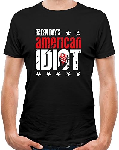 Mens Green Day American Idiot Logo Cotton T-shirts Tee