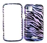 Motorola XPRT MB612 Transparent Design, Purple Zebra Hard Case/Cover/Faceplate/Snap On/Housing/Protector