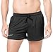 BALEAF Men's Workout Running Mesh Pocket Shorts Black Size XL